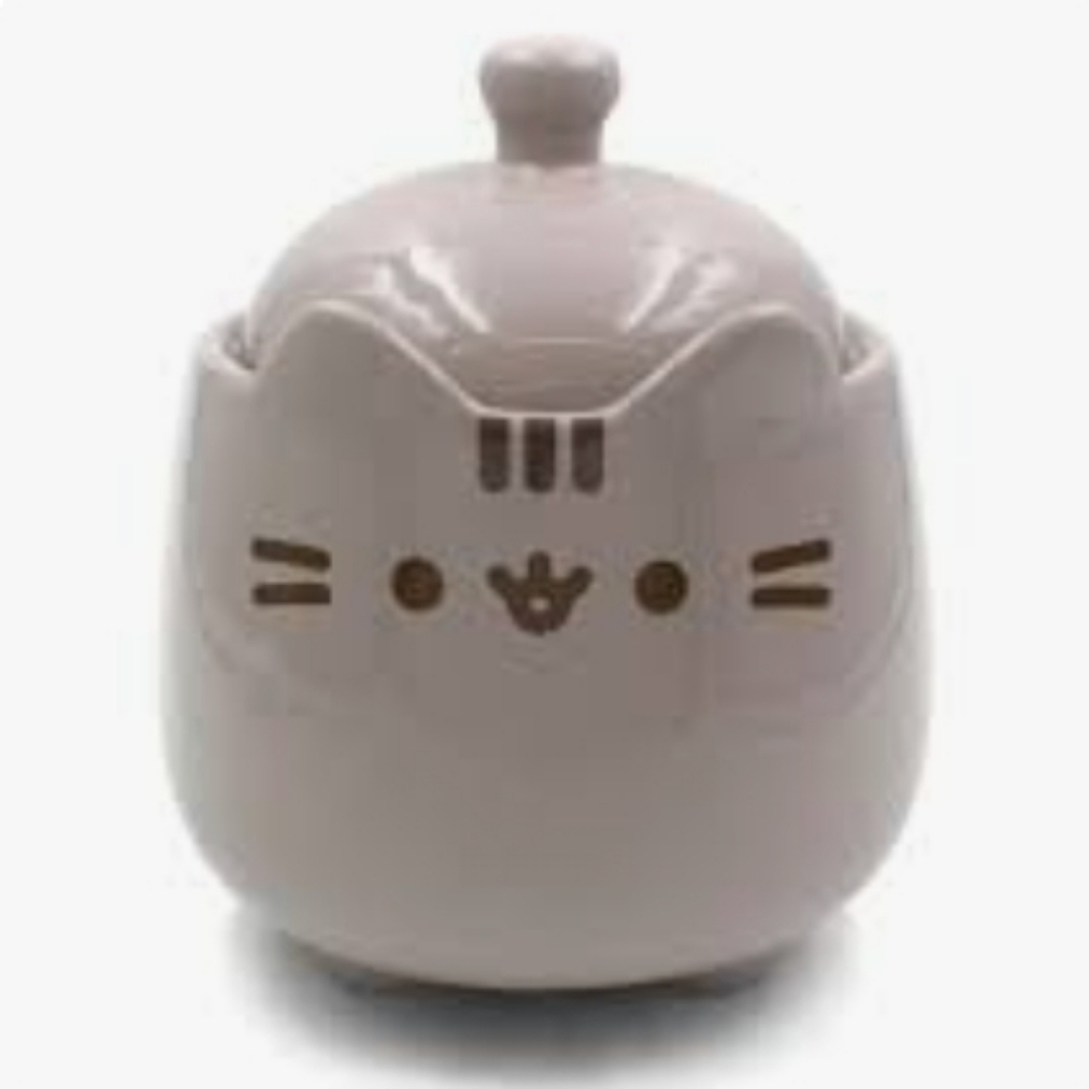 Adorable Pusheen Cat Ceramic Treat Jar - Grey